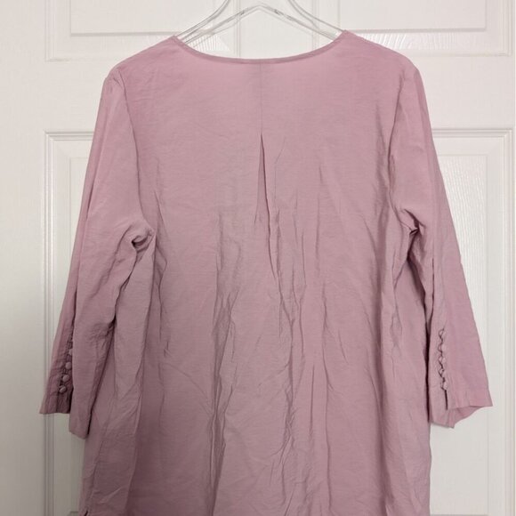 NEW J Jill Tunic Womens Size Large Mauve Purple Flowy Oversize Long Sleeve - Picture 10 of 13